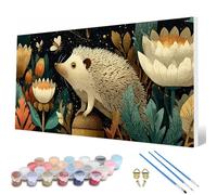 Dipingere con i Numeri Adulti, Dipingere con i Numeri Riccio Paint by Numbers Paesaggio Kit Pittura Adulti con 3 Pennelli e Colori Acrilici per Decorazioni Parete, Regalo Donna 100x200cm -hcw2507QA