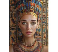 Dipingere con i Numeri Adulti Donna, DIY Paint by Numbers Egitto, Dipingere con i Numeri con 3 Pennelli e Vernice Acrilica, Hobby Creativi Adulti, Decorazione Casa, Regalo Donna 50x65cm B-1687
