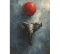 Dipingere Con I Numeri Adulti Elefante Paint by Numbers Palloncino Pittura Con I Numeri, Fai Da Te Kit Pittura Adulti Couleur Paintings Kits per Decora la Casa, Regalo Con Cornice 40x50cm 4-ZS43