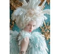 Dipingere con i Numeri Adulti Europa, Dipingere con i Numeri Bambini, Ragazza Pittura a Mano fai da te, Hobby Creativi Adulti Paint by Numbers, Bambina 7 8 Anni, Decorazioni Casa 50x70 cm O-6155