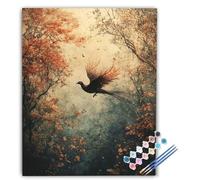 Dipingere con i Numeri Adulti Fenice, Dipingere con i Numeri Albero, Kit di Pittura Acrilica Hobby Creativi Adulti Fai da Te con Vernici e Pennelli per Decorazioni Casa 100x135cm Senza Cornice IZ-1578