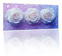 Dipingere con i Numeri Adulti fiore gocce d'acqua 50x100cm DIY Dipingere con i Numeri Hobby Creativi Adulti, Pittura Olio Tela con 3 Pennelli e Pigmento Acrilico Paint by Numbers Decor Regalo Y-154