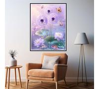 Dipingere con i Numeri Adulti Fiore Paint by Numbers Pianta Kit Pittura Adulti, Dipingere con i Numeri Bambini Fai Da Te Kit Pittura Olio con Acrilici e Pennelli, Decorazioni Casa 70x100cm 2y-535