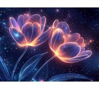 Dipingere Con i Numeri Adulti Fiore Sogno Paint by Numbers Bambini, DIY Principianti Kit Tele per Pittura Olio Dipinte Mano, Colorare con i Numeri Adulti, Decorazioni Casa Regalo 60x80cm RZ8-371