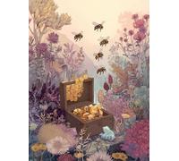 Dipingere con i Numeri Adulti Fiori api, Paint by Numbers Kit di Pittura acrilica Fai-da-Te per Bambini Principianti Facile su Tela, Con Vernici e Pennelli Decora la casa 60x80cm Senza Cornice G341