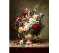 Dipingere con i Numeri Adulti Fiori Bellezza, Paint by Numbers Kit di Pittura acrilica Fai-da-Te per Bambini Principianti Facile su Tela, Con Vernici e Pennelli Decora 40x50cm Senza Cornice G340