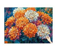 Dipingere con i Numeri Adulti Fiori Paint by Numbers Pianta, Quadri da Dipingere Numerati Hobby Creativi Adulti Kit Pittura, Fai Da Te Colorare con I Numeri Regalo Donna Decorazioni Casa 50x40cm U-52