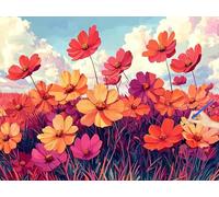 Dipingere con i Numeri Adulti Fiori Paint by Numbers Quadri da Dipingere Numerati Pianta Colorare con i Numeri Hobby Creativi Adulti Painting by Numbers Natale Decorazioni Regalo Donna 80x60cm S-95