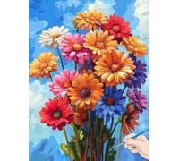Dipingere con i Numeri Adulti Fiori Paint by Numbers Quadro da Dipingere con i Numeri Bambini Piante Painting by Numbers Hobby Creativi Adulti Tela da Dipinti con Numerati Kit Regalo 50x70cm H-97