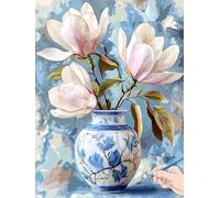 Dipingere con i Numeri Adulti Fiori Paint by Numbers Quadro da Dipingere con i Numeri Bambini Retrò Painting by Numbers Hobby Creativi Adulti Tela da Dipinti con Numerati Kit Regalo Donna 50x70cm H-69