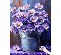 Dipingere con I Numeri Adulti Fiori Paint by Numbers Tele da Dipingere con Numeri Retrò, Fai Da Te Hobby Creativi Adulti Kit di Pittura Painting by Numbers Regalo Donna Decorazioni Parete 40x50cm A-74