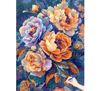 Dipingere con I Numeri Adulti Fiori Paint by Numbers Tele da Dipingere con Numeri Retrò Fai Da Te Hobby Creativi Adulti Kit di Pittura Painting by Numbers Regalo Donna Decorazioni Parete 90x120cm A-50