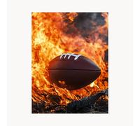 Dipingere con i Numeri Adulti Football americano Dipingere con i Numeri Bambini Fiamme Fai da te Passatempo per Adulti Kit Pittura 70 x 50 cm, Tele Quadri Moderni Soggiorno per Regalo Donna FYH-7171