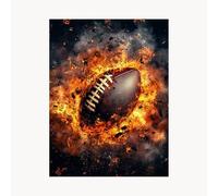 Dipingere con i Numeri Adulti Football americano Dipingere con i Numeri Bambini Sportivi Fai da te Passatempo per Adulti Kit Pittura 70 x 50cm, Tele Quadri Moderni Soggiorno per Regalo Donna FYH-3560