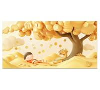 Dipingere con i Numeri Adulti Fumetto Kit Pittura Bambini Passatempo Disegni da Colorare per Adulti Quadri da Dipingere Numerati Hobby Creativi Albero DIY Kit Acrilica 50x100cm Senza Telaio u-8406