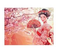 Dipingere con i Numeri Adulti Giappone Paint by Numbers Fiori, Quadri da Dipingere Numerati Hobby Creativi Adulti Kit Pittura Fai Da Te Colorare con I Numeri Regalo Donna Decorazioni Casa 70x50cm V-07