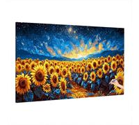 Dipingere con i Numeri Adulti Girasoli, Kit di Paint by Numbers Starry Night Quadri da Dipingere Numerati, Pittura Acrilica Kit Fai Da Te per Principianti, Hobby Creativi Adulti, Regalo 70x30cm C-8