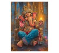 Dipingere con i Numeri Adulti India Quadri da Dipingere Numerati Bambini Dio Elefante, Kit Pittura Adulti per Quadri Moderni Soggiorno, Painting by Numbers per Decorazioni Parete 30x40Cm LSJ281