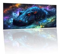 Dipingere con i Numeri Adulti ippopotamo sogno, Kit di Pittura Olio su Tela Fai-da-Te per Bambini con 3 Pennelli Pittura a Pigmento Acrilico, Dipingere con Numeri Decora Casa Regalo 100x200cm Y-95