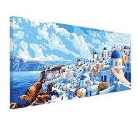 Dipingere con i Numeri Adulti Italia Quadri da Dipingere Numerati Paesaggio Painting by Numbers 180x70cm, Colorare con i Numeri Adulti Principianti Kit Pittura Senza Cornice Regalo Donna Decor N-45