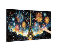 Dipingere con i Numeri Adulti, Kit di Paint by Numbers Parigi per Adulti Principianti, Sogno Dipingere con i Numeri Bambini con Pennelli Pigmento Acrilico per Regalo Donna (Senza Cornice) 90x40cm V-2