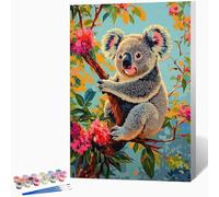 Dipingere con i Numeri Adulti Koala, Kit Quadri da Dipingere Numerati Fiori Fai-da-Te con Pennelli Pittura Pigmento Acrilico, Passatempo per Adulti, Regalo Donna, Decorazioni 100x135 cm -WX2510311