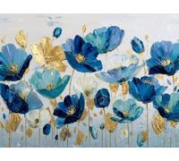 Dipingere con i Numeri Adulti La bellezza del fiore, Paint by Numbers Kit di Pittura acrilica Fai-da-Te per Bambini Principianti Facile su Tela, Vernici e Pennelli Decora 80x100cm Senza Cornice G390