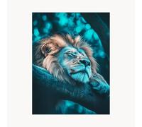 Dipingere con i Numeri Adulti Leone Dipingere con i Numeri Bambini Animale Fai da te Passatempo per Adulti Kit Pittura 80x60 cm, Tele Quadri Moderni Soggiorno per Decorazioni Parete Regalo FYH-6635