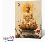 Dipingere Con I Numeri Adulti Loto Paint By Numbers Kits Zen, Passatempo Per Adulti Kit Pittura, Fai Da Te Creativo Dipingere Con Colori Acrilici Pennelli, Decorazioni 70x95 cm Senza Cornice -LKF078EL