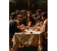 Dipingere con i Numeri Adulti L'Ultima Cena, DIY Paint by Numbers Uomo, Dipingere con i Numeri con 3 Pennelli e Vernice Acrilica, Hobby Creativi Adulti, Decorazione Casa, Regalo Donna 100x130cm 3-5840