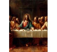 Dipingere con i Numeri Adulti L'Ultima Cena, DIY Paint by Numbers Uomo, Dipingere con i Numeri con 3 Pennelli e Vernice Acrilica, Hobby Creativi Adulti, Decorazione Casa, Regalo Donna 40x50cm 9-8054