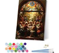 Dipingere con i Numeri Adulti L'Ultima Cena, Paint by Numbers Uccelli, DIY Quadri da Dipingere numerati con Vernici e Pennelli, Hobby Creativi Adulti, Number Artist, Decorazione Casa 100x135cm 4-1672