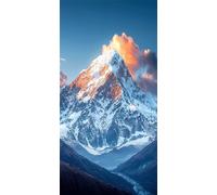 Dipingere con i Numeri Adulti montagna, Paint by Numbers Il paesaggio, Passatempo per Adulti, Artist Cheerful Painting, Regalo di Compleanno di Natale per le Donne (100x200cm Senza Telaio) O-643