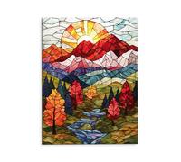 Dipingere con i Numeri Adulti, Montagne Torrenti Paint by Numbers con Vernici e Pennelli, Kit di Pittura Acrilica Fai-da-Te per Adulti Principianti Decora la Casa Regalo 50x70cm (Nessuna Cornice) d832