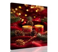 Dipingere Con i Numeri Adulti Natale Dipingere con i Numeri con Telaio 50 x 70 cm,Candela Paint by Numbers con Vernici e Pennelli, Kit di Pittura a Olio Fai-da-Te per Decorazioni Casa Regalo,kk-685