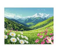 Dipingere con i Numeri Adulti Natura Paint by Numbers Adulti Quadro da Dipingere con i Numeri Fiori, Painting by Numbers Kit Pittura Tele Creativo Passatempo Decorazioni Casa Regalo Donna 40x30cm U-93