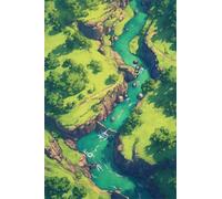 Dipingere con i Numeri Adulti,Natura verde del fiume Kit di Pittura su Tela Fai-da-Te per Principianti,40x50cm con 3 Pennelli e Colori aAcrilici Paint by Numbers per Casa Decora Regalo con cornice