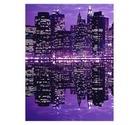 Dipingere con i Numeri Adulti New York, Quadri da Dipingere Numerati Città Kit Pittura con Colori Acrilici Pennello Pittura e Canvas 70x50 cm, Paint by Numbers per Quadri Decorazioni Parete model-7763