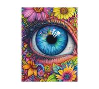 Dipingere con i Numeri Adulti Occhio Fai da te Hobby Creativi Adulti con Colore Tele per Dipingere Flower 70x50CM 36 Colori Acrilici e Pennello Pittura, Quadri Moderni Soggiorno Regalo Donna 2YH-8171