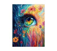 Dipingere con i Numeri Adulti Occhio Fai da te Hobby Creativi Adulti con Colore Tele per Dipingere Flower 50x70cm 36 Colori Acrilici e Pennello Pittura, Quadri Moderni Soggiorno Regalo Donna 2YH-8177