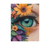 Dipingere con i Numeri Adulti Occhio Fai da te Hobby Creativi Adulti con Colore Tele per Dipingere Flower 50x70cm 36 Colori Acrilici e Pennello Pittura, Quadri Moderni Soggiorno Regalo Donna 2YH-8279