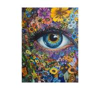 Dipingere con i Numeri Adulti Occhio Fai da te Hobby Creativi Adulti con Colore Tele per Dipingere Flower 50x70 cm 36 Colori Acrilici e Pennello Pittura, Quadri Moderni Soggiorno Regalo Donna 2YH-8799