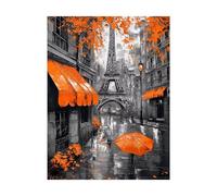 Dipingere con i Numeri Adulti Ombrello Fai da te Hobby Creativi Adulti con Colore Tele per Dipingere Parigi 30x40cm 36 Colori Acrilici e Pennello Pittura, Quadri Moderni Soggiorno Regalo 2YH-10114