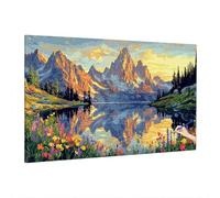 Dipingere con i Numeri Adulti Paesaggi, Kit di Paint by Numbers Montagna Quadri da Dipingere Numerati, Pittura Acrilica Kit Fai Da Te per Principianti, Hobby Creativi Adulti, Regalo 180x80cm Z-86