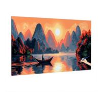 Dipingere con i Numeri Adulti Paesaggi, Kit di Paint by Numbers Tramonto Quadri da Dipingere Numerati, Pittura Acrilica Kit Fai Da Te per Principianti, Hobby Creativi Adulti, Regalo 180x80cm Z-92