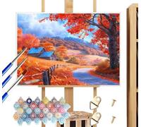 Dipingere con i Numeri Adulti Paesaggio,100x120cm,DIY Colorare Paint by Numbers Hobby Creativi Adulti Malen Nach Zahlen Autunno,Quadri da Dipingere Numerati Su Tela per Decorazione Casa Regalo,R808
