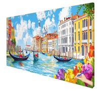 Dipingere con i Numeri Adulti Paesaggio 100x40cm XXL Paint by Numbers Quadri da Dipingere Numerati Venezia Hobby Creativi Adulti Painting by Numbers Kit per Pittura Olio Decorazioni Autunnali H-56