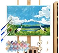 Dipingere con i Numeri Adulti Paesaggio, 80x100 cm, DIY Colorare Paint by Numbers Hobby Creativi Adulti Malen Nach Zahlen Estate, Quadri da Dipingere Numerati Su Tela per Decorazione Casa Regalo, R826
