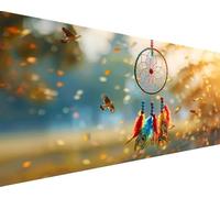 Dipingere con i Numeri Adulti Paesaggio Dipingere con i Numeri Cacciatore di sogni Paint by Numbers Kits con Pennelli e Pigmento Acrilico Dipinta a Mano Tela Colorata Pittura a Olio 40x80cm b1-29Z