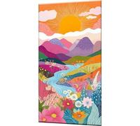 Dipingere con i Numeri Adulti Paesaggio DIY Paint by Numbers Fiore Quadri da Dipingere Numerati con 3 Pennelli e Colori Acrilici, Hobby Creativi Adulti, Idee Regalo Bambini Donna, 60x120cm w0-1169